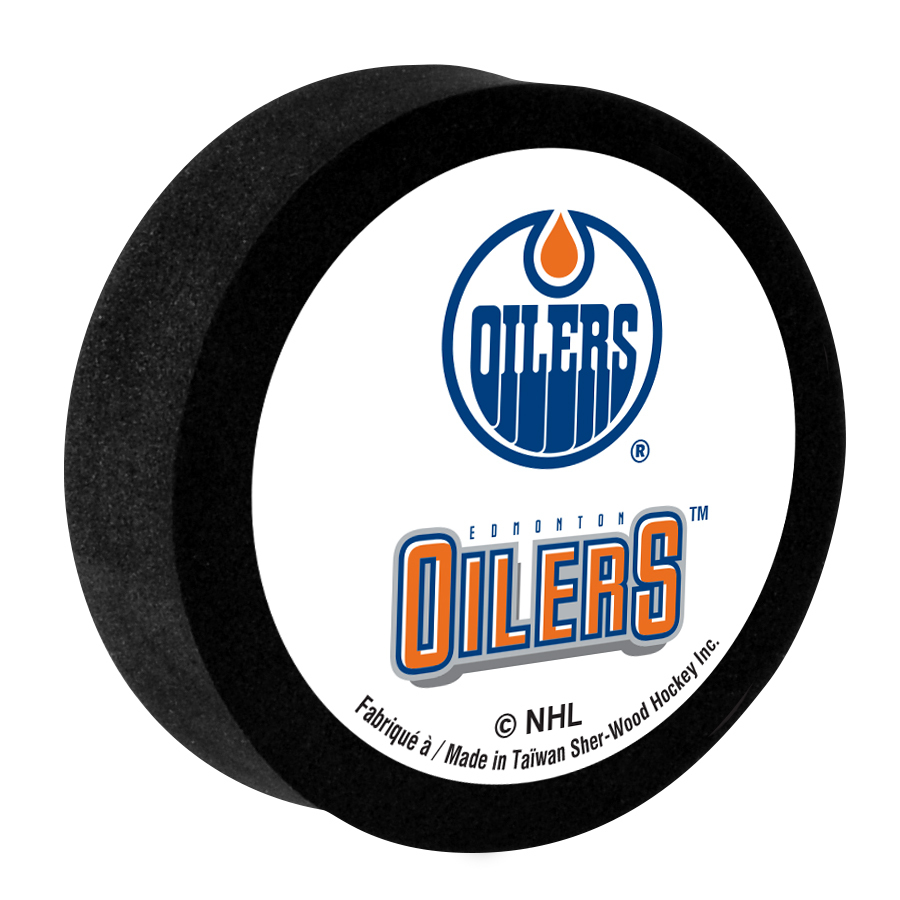 Edmonton Oilers pěnový puk White Sher-Wood