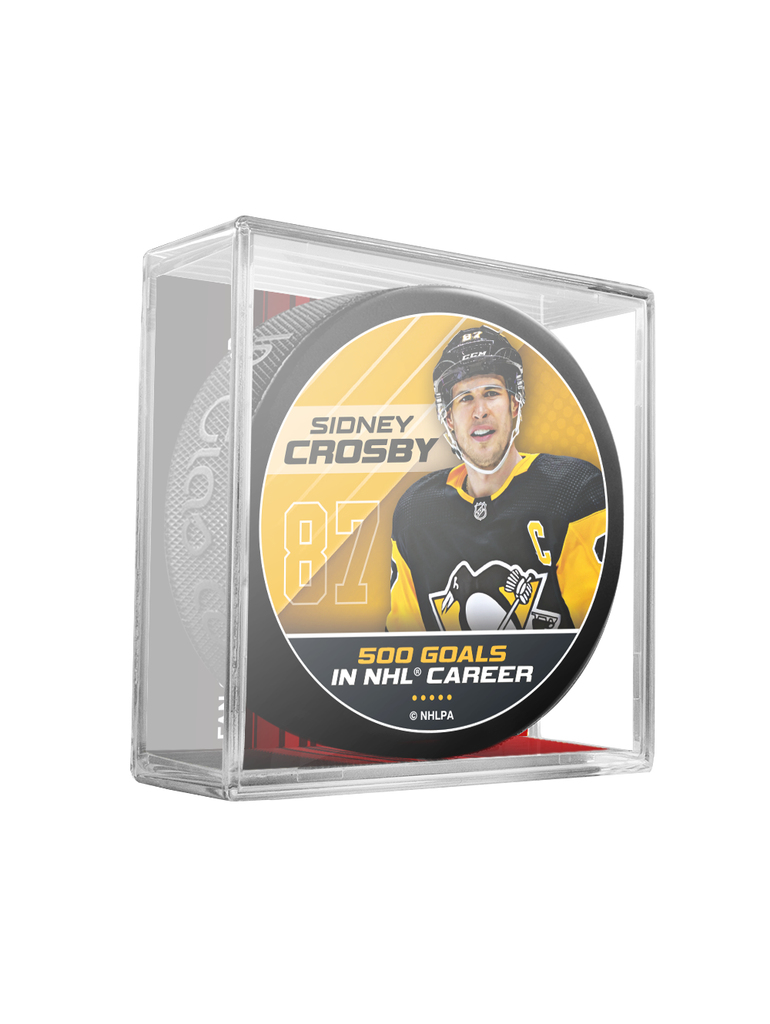 Pittsburgh Penguins puk Sidney Crosby #87 500 Goals Scored Souvenir Hockey Puck In Cube