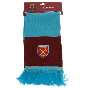 West Ham United zimní šála Bar burgundy - blue