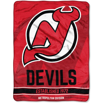 New Jersey Devils deka Plush Micro Throw Logo