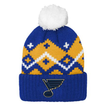 St. Louis Blues dětská zimní čepice Patchwork Cuffed Knit