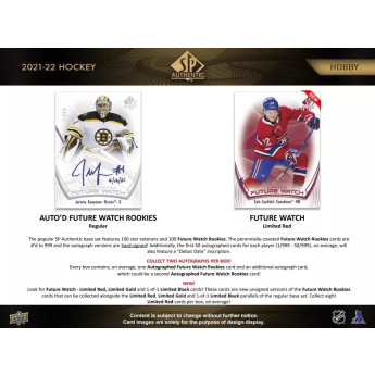 NHL boxy hokejové karty NHL 2021-22 Upper Deck SP Authentic Hobby Box