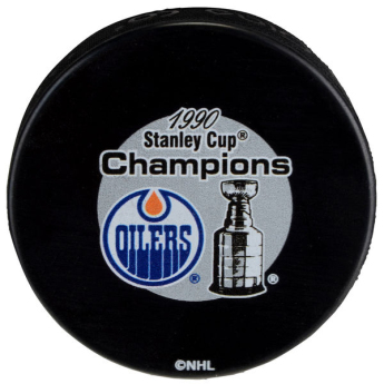 Edmonton Oilers puk 1990 Stanley Cup Champions