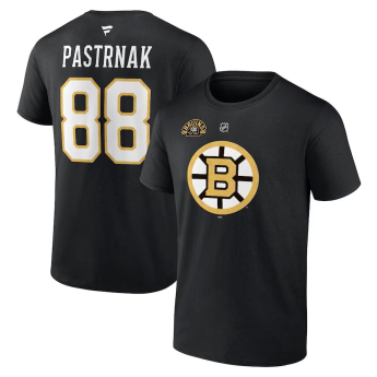 Boston Bruins pánské tričko 100th Anniversary Stack Logo Name & Number