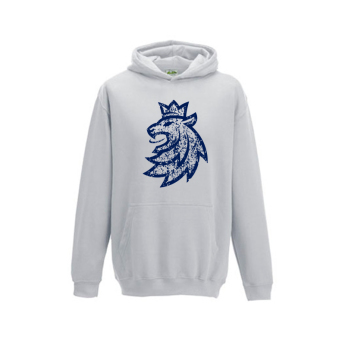 Hokejové reprezentace dětská mikina s kapucí Czech Ice Hockey grey logo lion patina