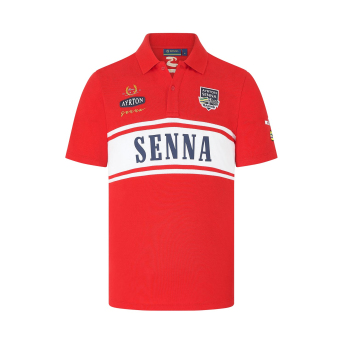 Ayrton Senna pánské polo tričko Legacy Patchwork red 2024
