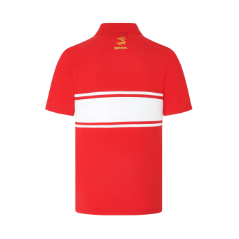 Ayrton Senna pánské polo tričko Legacy Patchwork red 2024