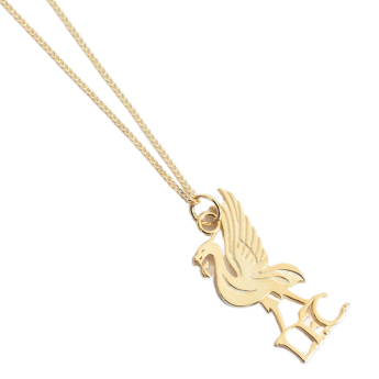 FC Liverpool řetízek na krk s přívěškem 18ct Gold Plated on Silver Liverbird