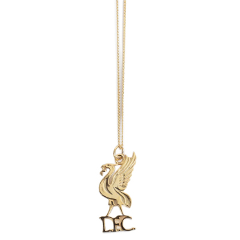 FC Liverpool řetízek na krk s přívěškem 18ct Gold Plated on Silver Liverbird