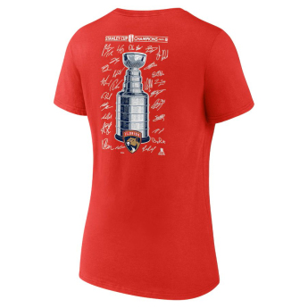 Florida Panthers dámské tričko 2024 Stanley Cup Champions Signature Roster V-Neck