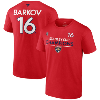 Florida Panthers pánské tričko Aleksander Barkov #16 2024 Stanley Cup Champions Authentic Pro Name & Number