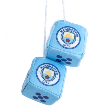 Manchester City kostky do auta blue and white dice