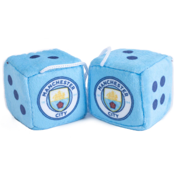 Manchester City kostky do auta blue and white dice