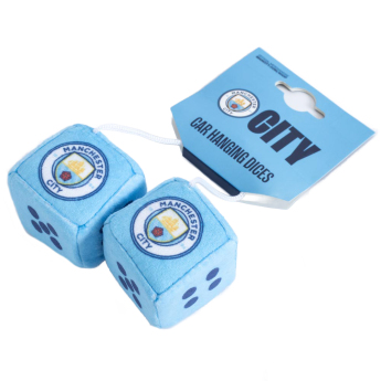 Manchester City kostky do auta blue and white dice