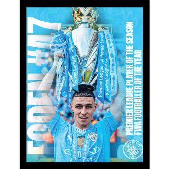 Manchester City obrázek v rámečku Foden Framed Picture 30 x 10