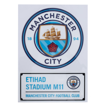 Manchester City samolepky A4 Car Decal