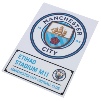 Manchester City samolepky A4 Car Decal