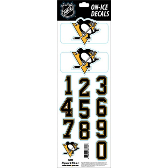 Pittsburgh Penguins samolepky na helmu Decals ON-Ice