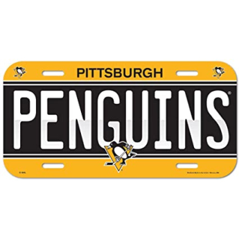 Pittsburgh Penguins cedule na zeď License Plate Banner