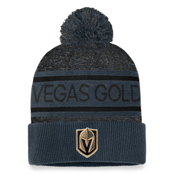 Vegas Golden Knights zimní čepice Authentic Pro Rink Heathered Cuffed Pom Knit