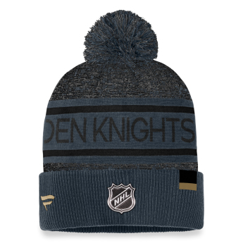 Vegas Golden Knights zimní čepice Authentic Pro Rink Heathered Cuffed Pom Knit