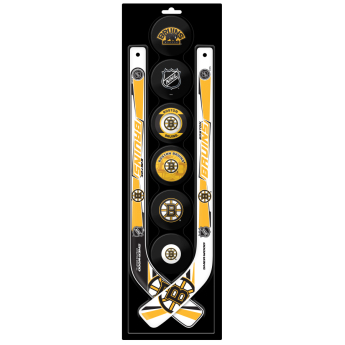 Boston Bruins plastová minihokejka Six Pack