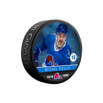 Quebec Nordiques puk Michel Goulet #16 Souvenir Collector Hockey Puck