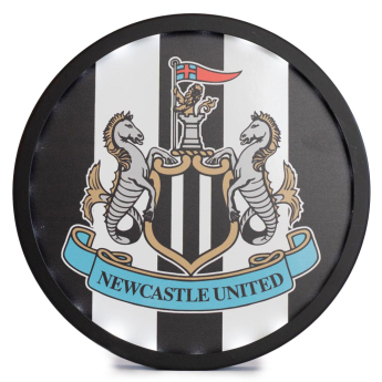 Newcastle United nástěnné hodiny Metal LED Logo