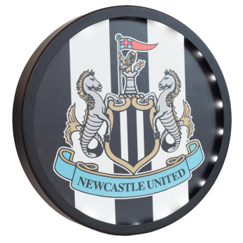 Newcastle United nástěnné hodiny Metal LED Logo