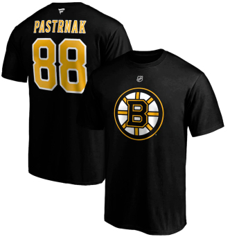 Boston Bruins pánské tričko David Pastrnak #88 Iconic Name & Number Graphic