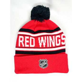 Detroit Red Wings dětská zimní čepice Jacquard Cuffed Knit With Pom