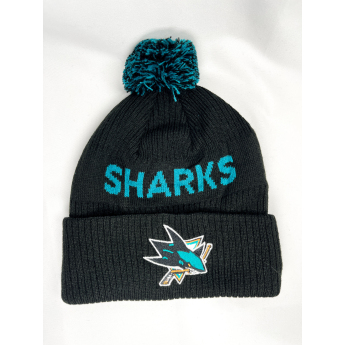 San Jose Sharks dětská zimní čepice Cufed Knit With Pom