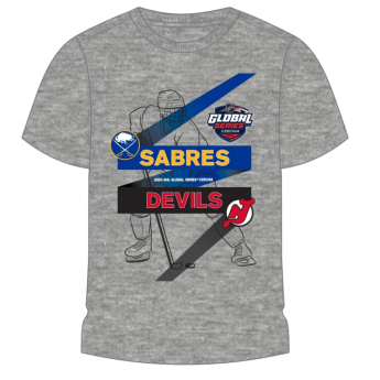 NHL produkty dětské tričko NHL Global Series 2024 Czechia Buffalo Sabres vs New Jersey Devils Match-Up Graphic Tee