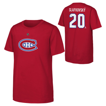 Montreal Canadiens dětské tričko Juraj Slafkovsky Montreal Canadiens Flat Name & Number Ctn Tee