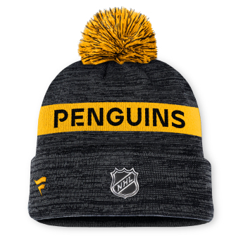 Pittsburgh Penguins zimní čepice Authentic Pro Rink Beanie Cuff With POM