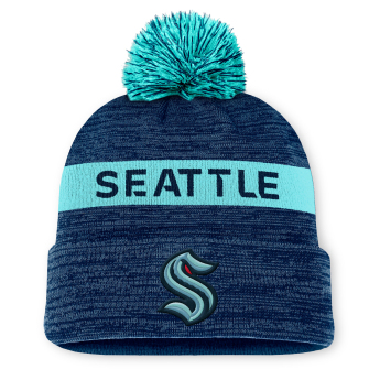 Seattle Kraken zimní čepice Authentic Pro Rink Beanie Cuff With POM