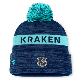 Seattle Kraken zimní čepice Authentic Pro Rink Beanie Cuff With POM