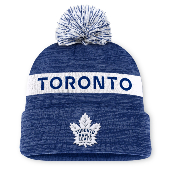 Toronto Maple Leafs zimní čepice Authentic Pro Rink Beanie Cuff With POM