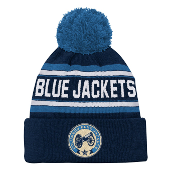 Columbus Blue Jackets dětská zimní čepice 3Rd Jersey Jacquard Cuff Pom