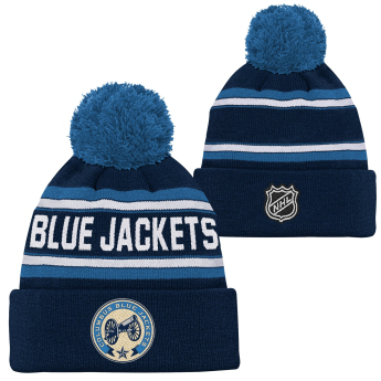 Columbus Blue Jackets dětská zimní čepice 3Rd Jersey Jacquard Cuff Pom