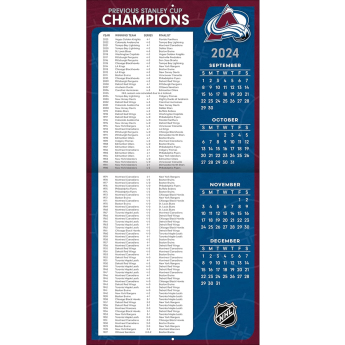 Colorado Avalanche kalendář 2025 Wall Calendar