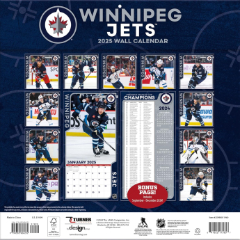 Winnipeg Jets kalendář 2025 Wall Calendar