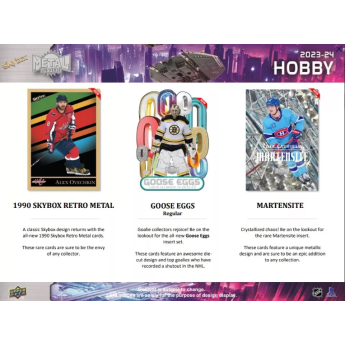 NHL boxy hokejové karty NHL 2023-24  Upper Deck Skybox Metal Universe Hobby Box