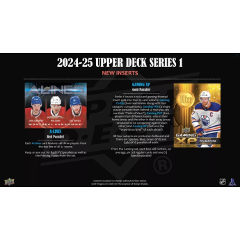 NHL boxy hokejové karty NHL 2024-25 Upper Deck Series 1 Hobby Box