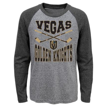 Vegas Golden Knights dětské tričko s dlouhým rukávem Cross Stick Ls Triblend Raglan