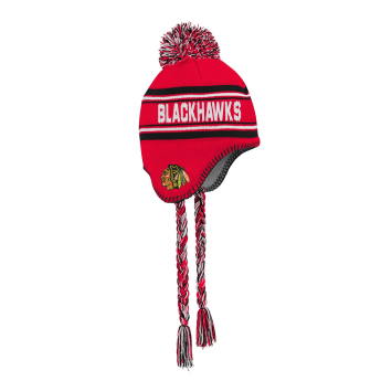 Chicago Blackhawks dětská zimní čepice Jacquard Tassel Knit With Pom