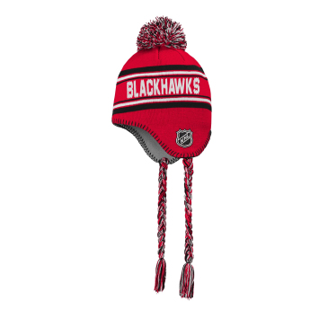 Chicago Blackhawks dětská zimní čepice Jacquard Tassel Knit With Pom