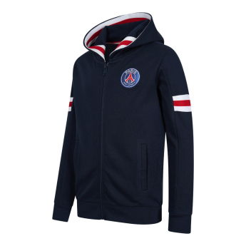 Paris Saint Germain dětská mikina s kapucí Zip blue