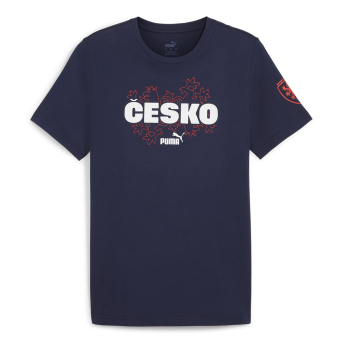 Fotbalové reprezentace pánské tričko Czech Republic Ftblicons Tee navy