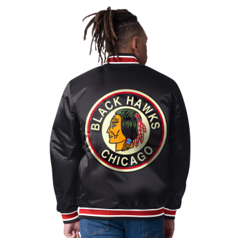 Chicago Blackhawks pánská bunda The CLOSER Reversible Varsity Satin